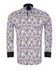 White Day of The Dead Skull Print Shirt with Matching Handkerchief-Makrom