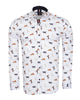 White Dog Print with Matching Handkerchief-Makrom