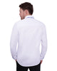White Floral Double Collar Men's Shirt-Makrom