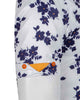 White Floral Print Short Sleeve Shirt-Makrom