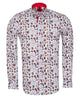 White Floral Print with Matching Handkerchief-Makrom