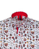 White Floral Print with Matching Handkerchief-Makrom