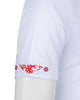 White Flower Insert Detail Short Sleeve Shirt-Makrom