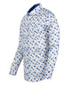 White Flowery Print with Matching Handkerchief-Makrom