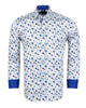 White Flowery Print with Matching Handkerchief-Makrom