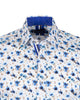 White Flowery Print with Matching Handkerchief-Makrom