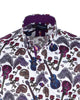 White Guitar and Skull Print Short Sleeve Shirt-Makrom