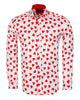 White Heart Print Long Sleeve Shirt-Makrom