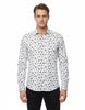 White Horse Print Shirt with Matching Handkerchief-Makrom