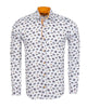 White Horse Print Shirt with Matching Handkerchief-Makrom