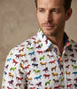 White Horse Print with Matching Handkerchief