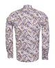 White Leaf Print Shirt with Matching Handkerchief-Makrom
