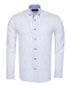 White Linen Long Sleeve Shirt with Matching Handkechief-Makrom