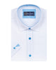 White Linen Plain Short Sleeve Shirt-Makrom