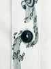 White Musical Print Long Sleeve Shirt-Makrom
