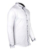 White Musical Print Long Sleeve Shirt-Makrom