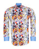 White Paint Splatter Shirt with Matching Handkerchief-Makrom
