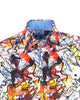 White Paint Splatter Shirt with Matching Handkerchief-Makrom