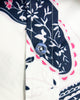 White Paisley Print Long Sleeve Shirt-Makrom