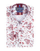 White Paisley Print Shirt with Matching Handkerchief-Makrom