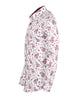 White Paisley Print Shirt with Matching Handkerchief-Makrom