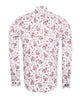White Paisley Print Shirt with Matching Handkerchief-Makrom