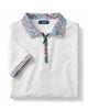 White Polo T-Shirt With Paisley Collar-Makrom