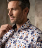 White Poppy Print with Matching Handkerchief