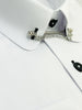 White Round Collar Pin Shirt-Makrom