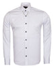 White Round Collar Pin Shirt-Makrom