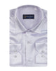 White Shiny Plain Satin Classic Men’s Shirt-Makrom
