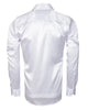 White Shiny Plain Satin Classic Men’s Shirt-Makrom