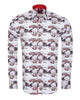 White Vintage Cars Print with Matching Handkerchief-Makrom