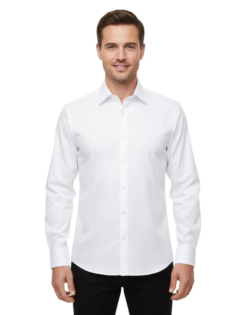 White Non Iron Casual Plain Shirt