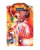 Yellow Abstract Print Long Sleeve Satin Men`s Shirt-Makrom