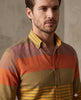 Yellow Front Row Striped Print Shirt