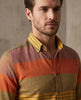 Yellow Front Row Striped Print Shirt
