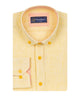 Yellow Linen Long Sleeve Shirt with Matching Handkechief-Makrom
