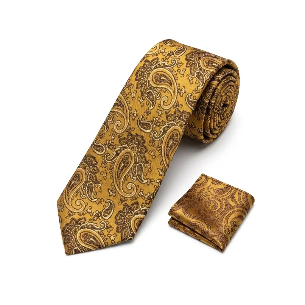 Yellow-Paisley-Tie