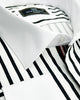 Makrom Double Cuff Shirt - Black Stripe Contrast Collar, Stylish & Comfortable