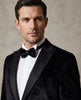 Black Velvet Paisley Feel Plain Blazer & Matching Bow Tie