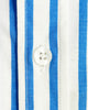 Blue Stripe Contrast Collar Double Cuff Shirt