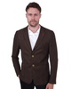 Brown Twill Design Blazer