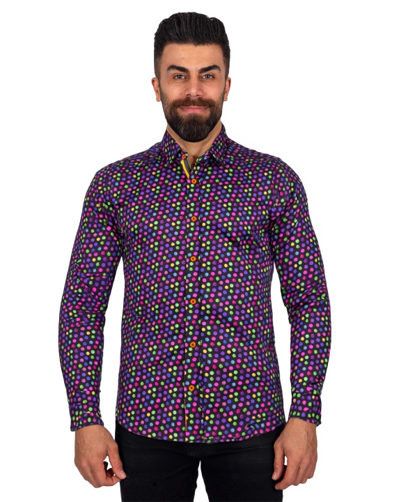 Colourful Polka Dot Print with Matching Handkerchief