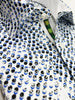 White Polka Dot Print Shirt with Matching Handkerchief