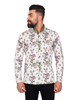 Cream Stripe Floral Print Shirt