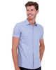 Blue Classic Twill Short Sleeve Shirt