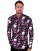 Purple Flower Print with Matching Handkerchief
