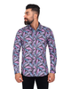 Purple Tropical Leaf Print Shirt