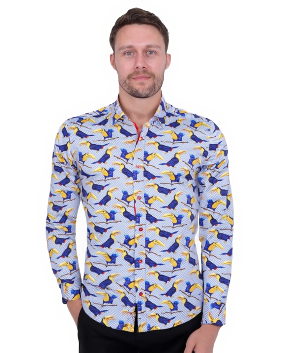 Exotic Tropical Bird Print with Matching Handkerchief